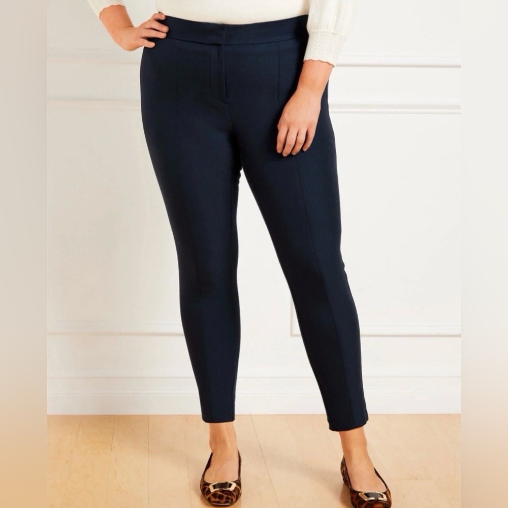 Talbots Slim Ankle Portland Pants Size 20W Navy Blue